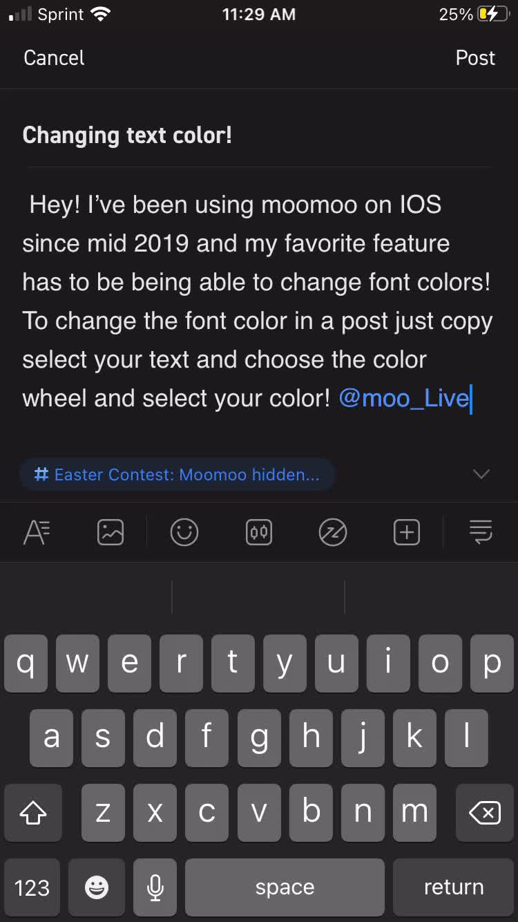 Changing text color!